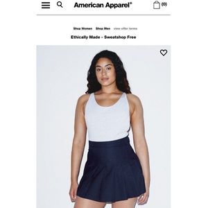 Navy American Apparel Tennis Skirt